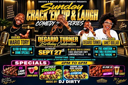 Crack’em Up & Laugh comedy: Degario Turne Birthday Celebration