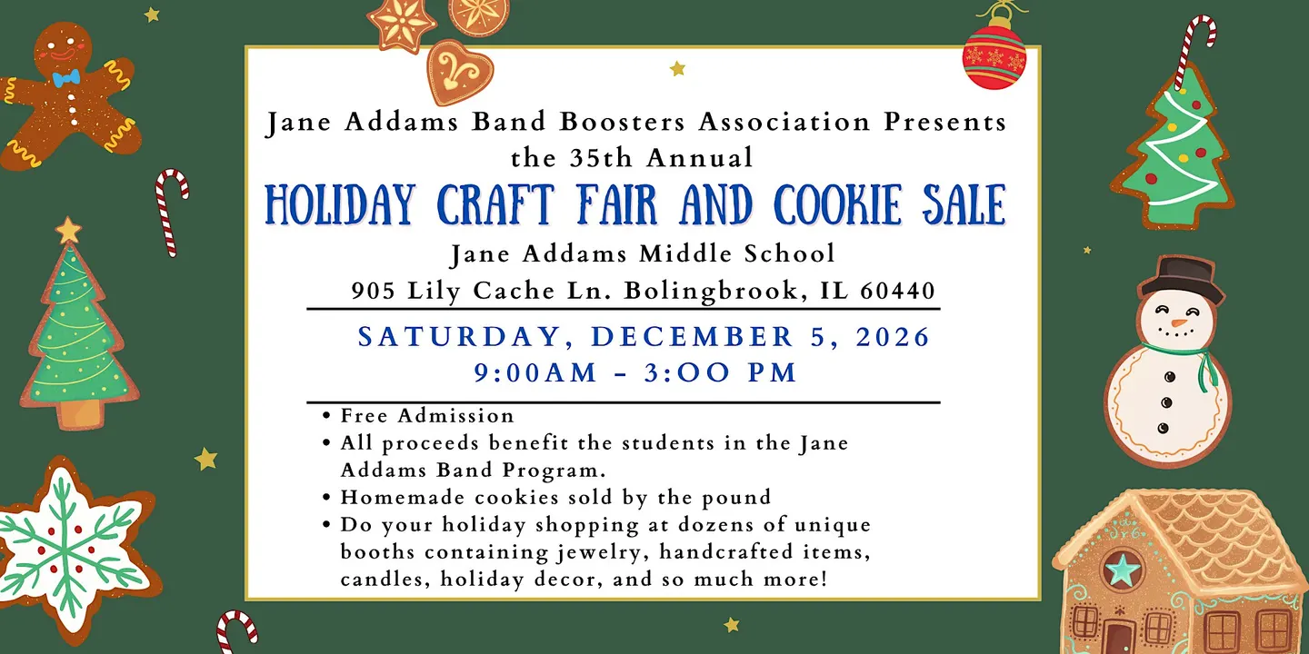 2026 Jane Addams Band Boosters Holiday Craft Fair