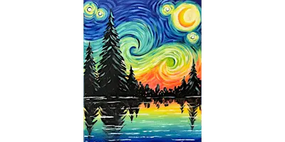 Starry Night Lake View - Paint and Sip in Sacramento | Classpop!™