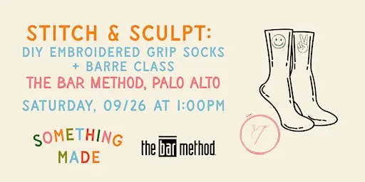 DIY Embroidered Grip Socks + Barre Class