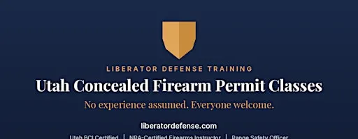 Utah Concealed Firearm Permit Class | Beginner Friendly | $40 All-Inclusive