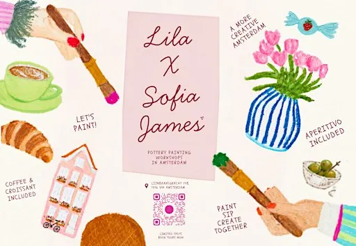 Pottery Painting Workshop Lila Amsterdam × Sofia James Pottery