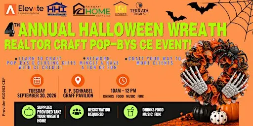 4th Annual ELEVATED SPOOKtacular Realtor Halloween Wreath CE Event!