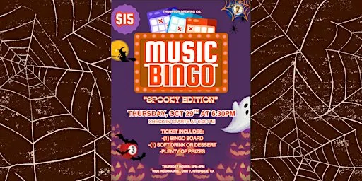 Music Bingo: Spooky Edition