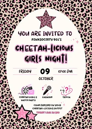 A CHEETAH-LICIOUS GIRLS NIGHT
