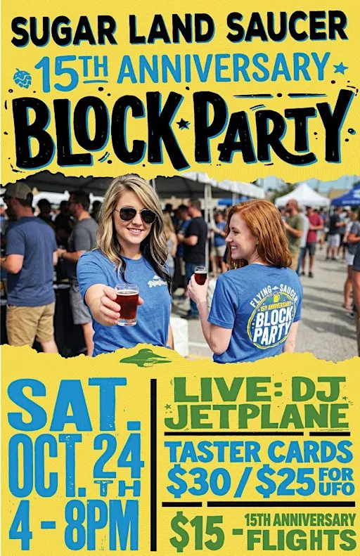Flying Saucer 15th Anniversary Block Party