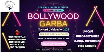 Bollywood Garba with Neon Twist- First time ever in GTA