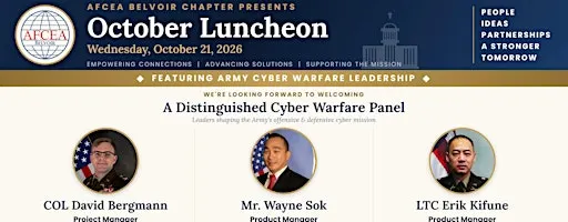 AFCEA Belvoir October 2026 Luncheon