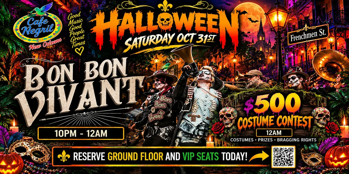 Halloween Night on Frenchmen St with Bon Bon Vivant + $500 Costume Contest!