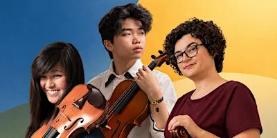 Violinist Charna Matsushige, Violist Ryan Vis, and Cellist Rachel Desoer