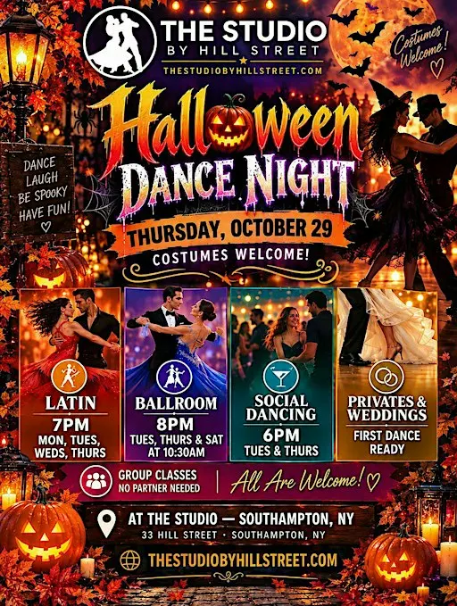 Latin and Ballroom Halloween Dance Party in Southampton, NY