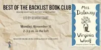 Best of the Backlist Book Club: "Mrs. Dalloway" by Virginia Woolf