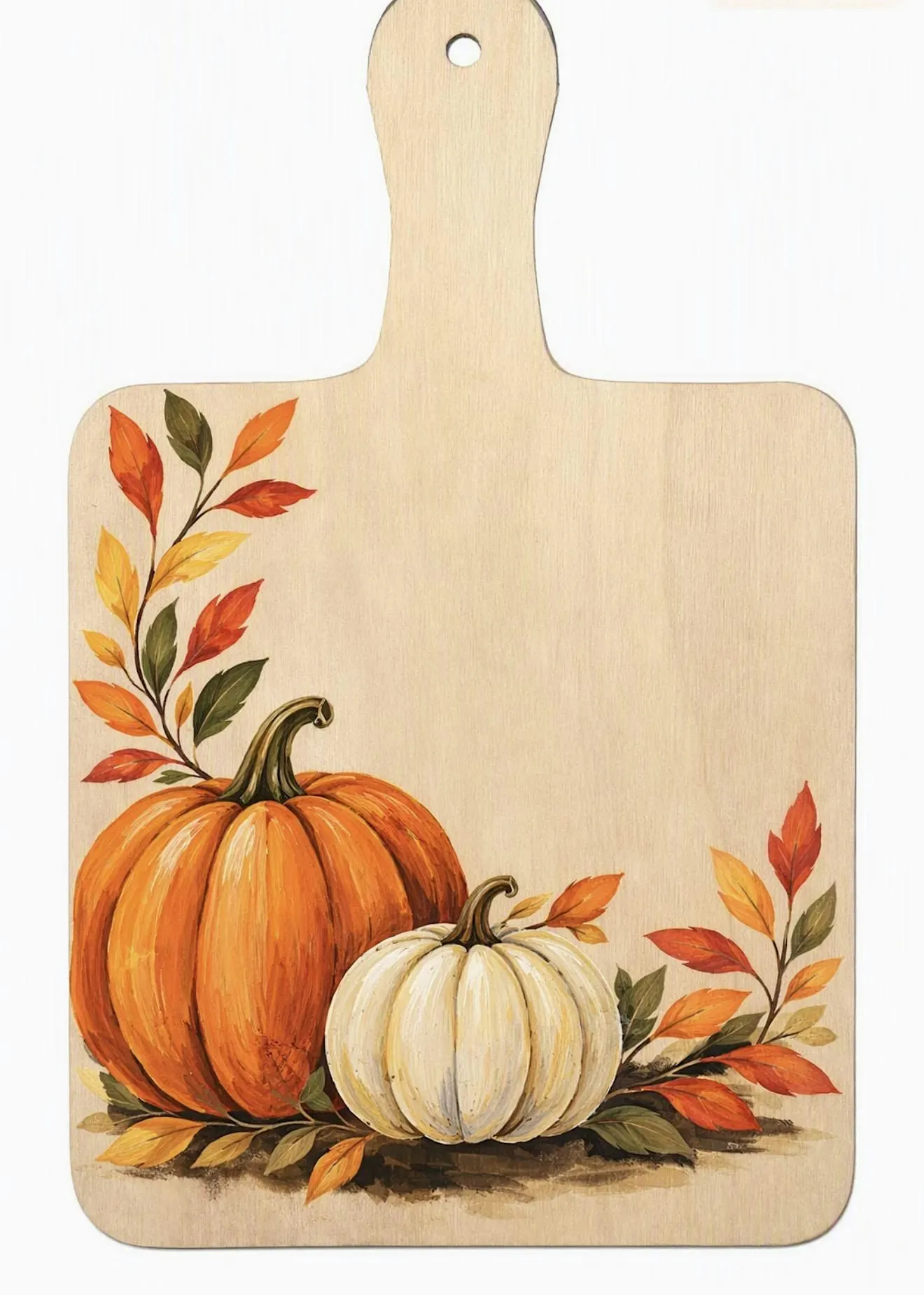 Paint a Thanksgiving Pumpkin On Cheeseboard