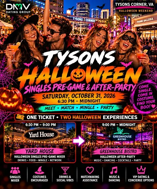 TYSONS CORNER HALLOWEEN SINGLES PARTY & AFTER-PARTY (SATURDAY)