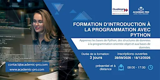 Formation d’introduction à la programmation avec Python