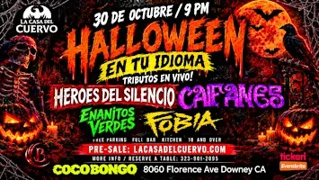 Halloween En Tu Idioma. Tributos En Vivo. Caifanes, Fobia, Heroes, Enanitos