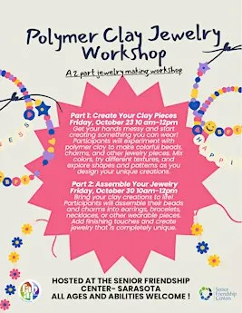Polymer Clay Jewelry Making Workshop (2-Part Series) with Ari