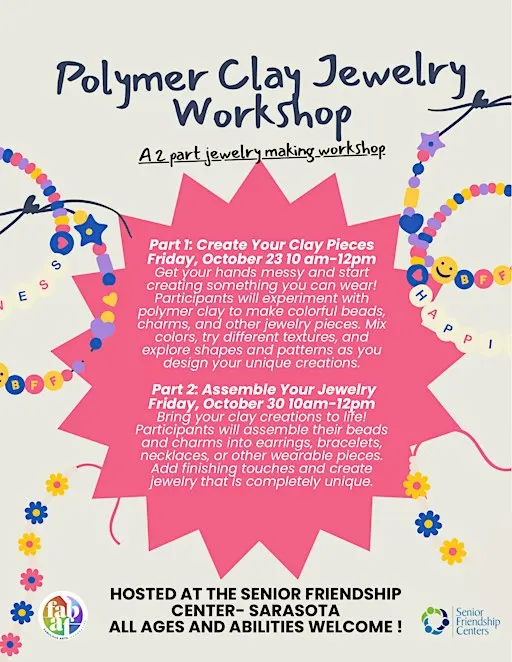 Polymer Clay Jewelry Making Workshop (2-Part Series) with Ari