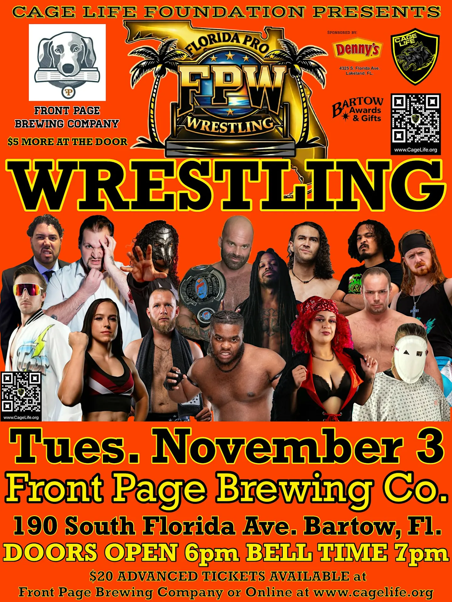 FLORIDA PRO WRESTLING - at Front Page Brewing-Bartow