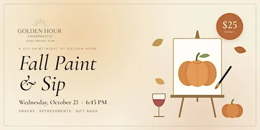 Fall Paint & Sip at Golden Hour Chiropractic