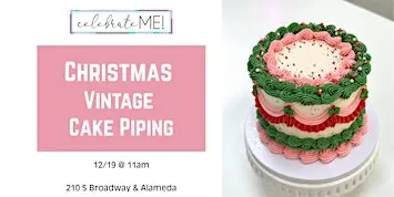 Christmas Vintage Cake Piping
