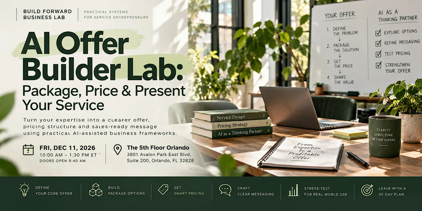AI Offer Builder Lab: Package, Price & Present Your Servicev