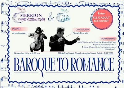 Baroque to Romantic; Merrion Chamber Orchestra & Vox Clara