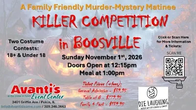 (Family Friendly) Killer Competition in Boosville: A Murder-Mystery Matinee