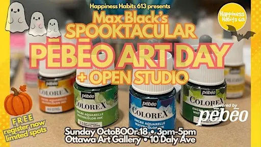 HAPPINESS SUNDAY: Pébéo's Spooktacular Art Day & Open Studio
