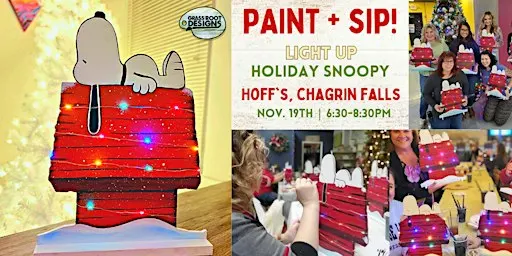 Light Up Holiday Snoopy Paint + Sip | Hoff's