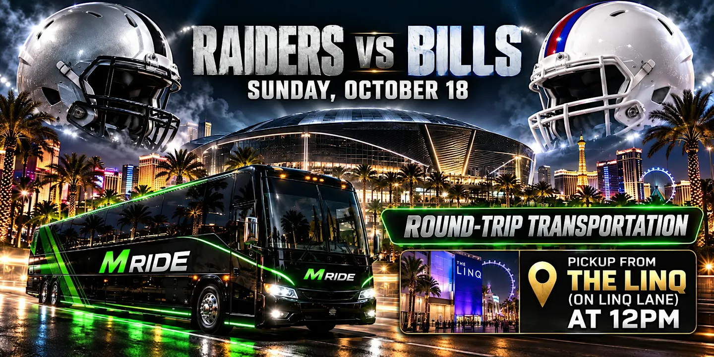 Las Vegas Raiders vs. Buffalo Bills ROUNDTRIP SHUTTLE FROM LINQ