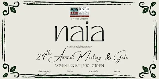 RNRA 29th Annual Meeting & Gala at NAIA