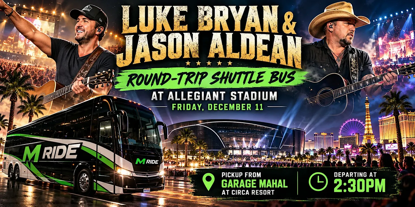 LUKE BRYAN & JASON ALDEAN SHUTTLE BUS R/T FROM CIRCA RESORT 12/11/2026