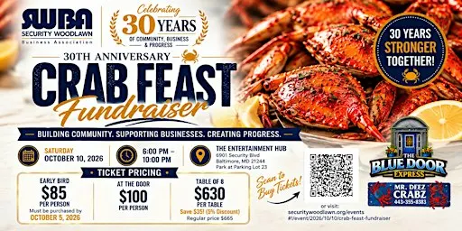 SWBA 30th Anniversary Crabfeast & Fundraiser