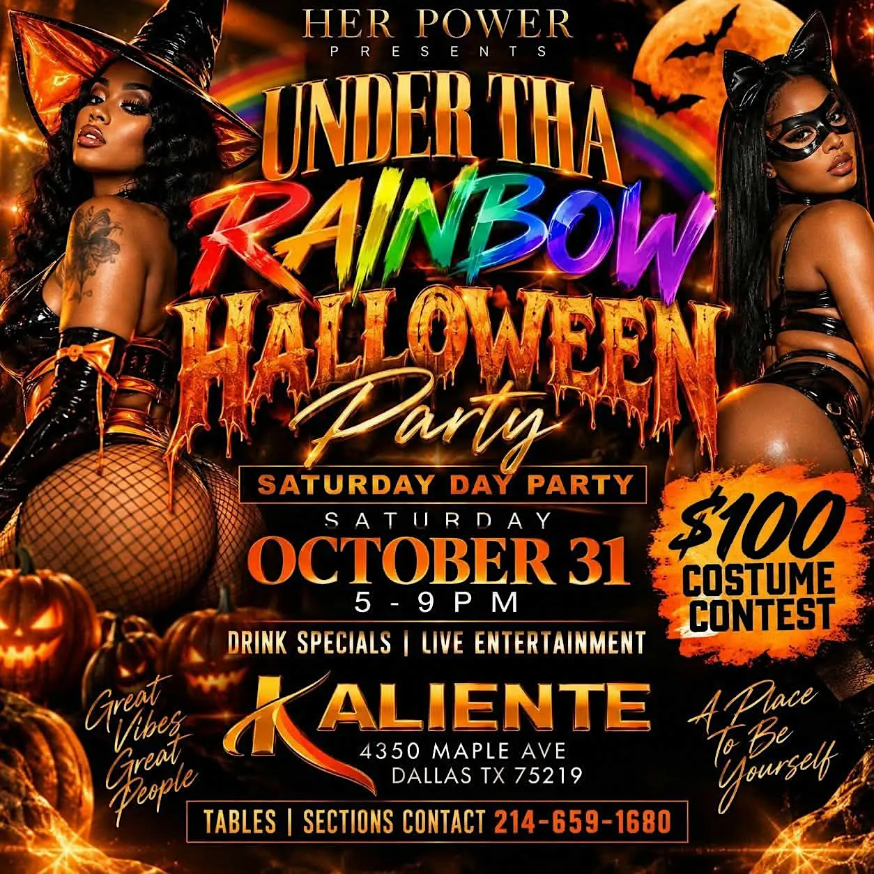 UNDER THA RAINBOW HALLOWEEN SATURDAY DAY PARTY @ KALIENTE 10/31 5-9PM