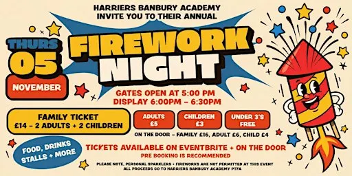 Harriers Banbury Academy Fireworks