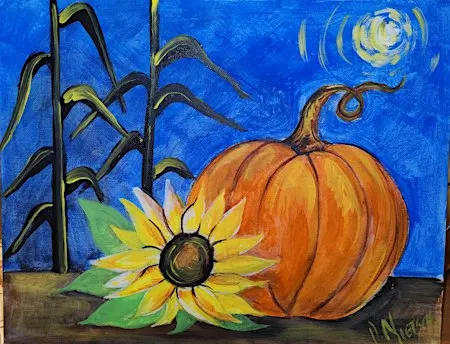 Spooky Cornstalks Paint-n-Sip