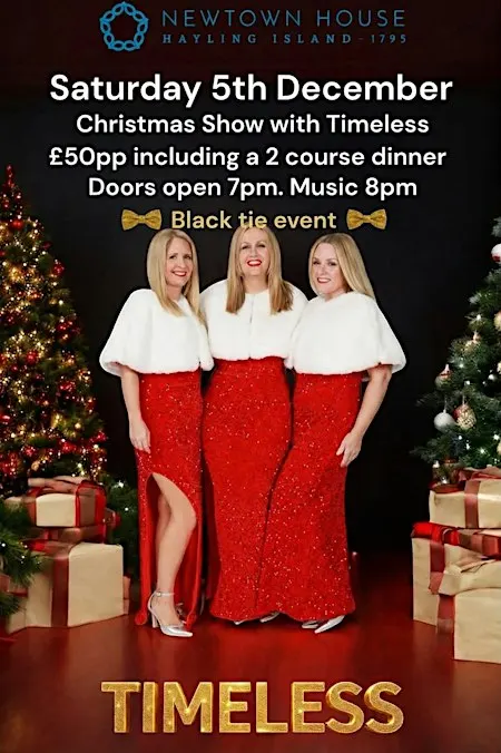 Black Tie Event - Dinner and Christmas Live show with TIMELESS.