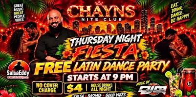 FM 1960 / Thursday Fiesta: Salsa, Bachata & Latin FREE Party!