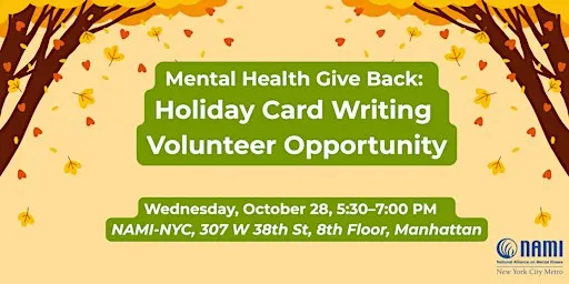 Mental Health Give Back: Holiday Card Writing Volunteer Opportunity