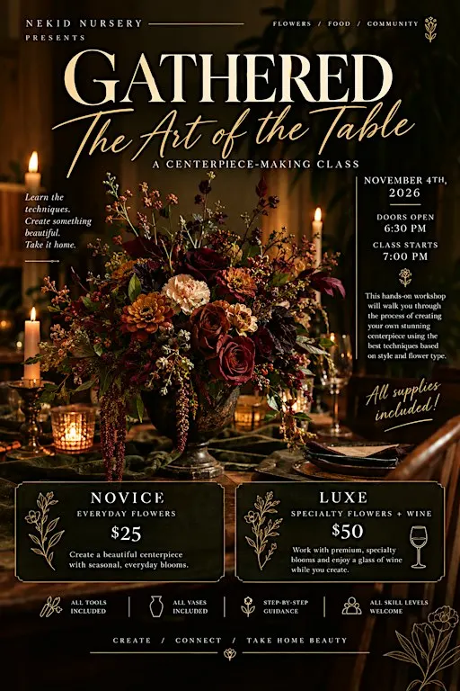 Gathered: The Art of the Table, A Centerpiece-Making Class