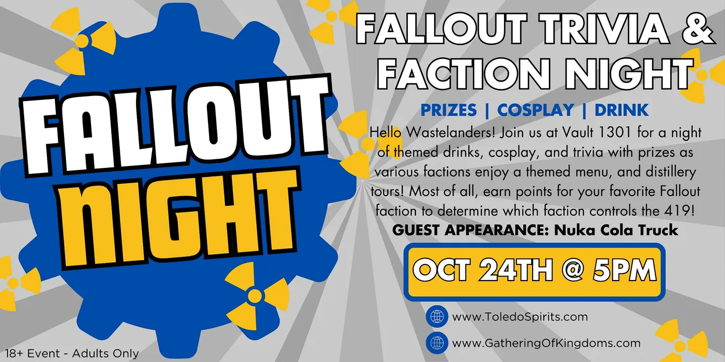 VAULT 1301 - FALLOUT TRIVIA + FACTION NIGHT