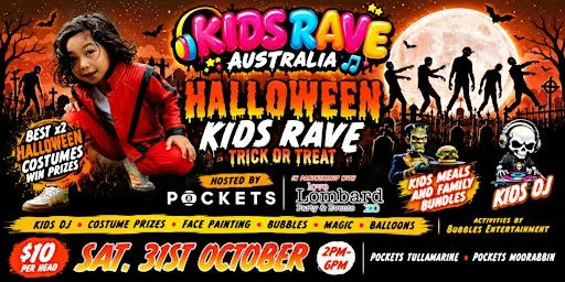 MOORABBIN HALLOWEEN KIDS RAVE PARTY - Sponsored by Lombard