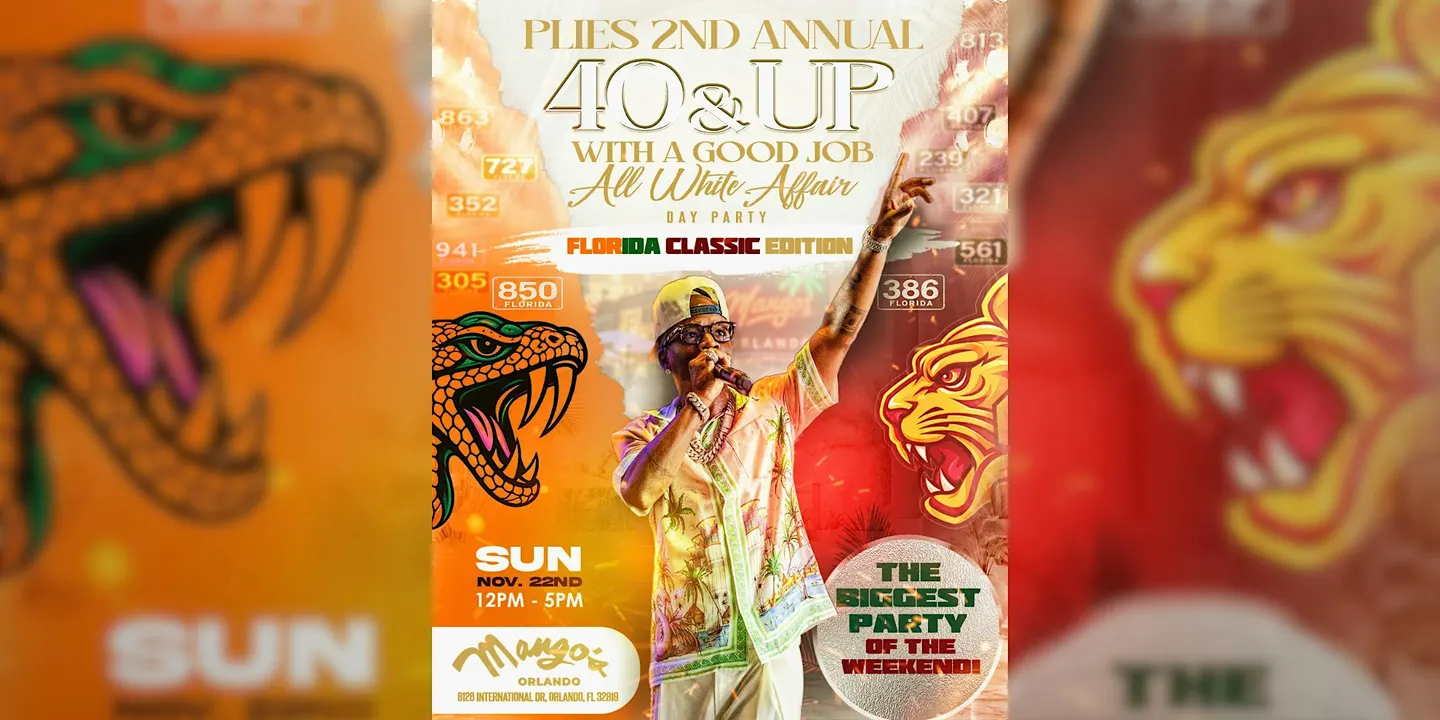 Plies 40 & Up With A Good Job All White Affair Day Party-Fl Classic Orlando