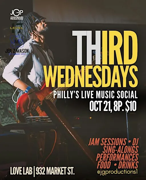 3rd Wednesday Philly’s Live Music Social