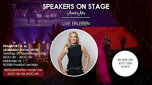 SPEAKERS ON STAGE presented by Annabell Whitney
