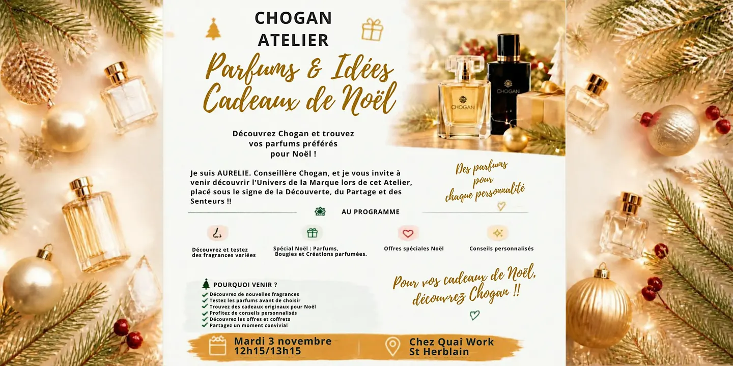 ATELIER PARFUMS CHOGAN & IDÉES CADEAUX DE NOËL