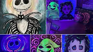 SPOOKY BLACKLIGHT Paint and Sip!