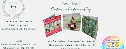 Christmas card making workshop - Craft with Amy