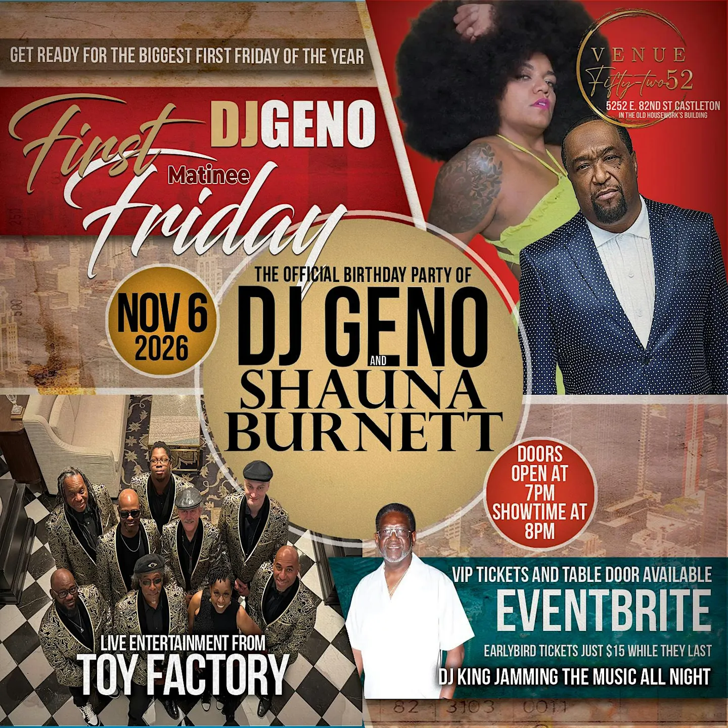 Djgeno first Friday matinee November. Shauna Burnett and Djgeno bday bash